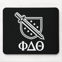 Stacked Logo and Letters - White 2 Mousepad