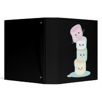 Stacked Marshmallows 3 Ring Binders