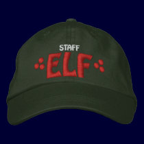 Staff Elf embroidered hats