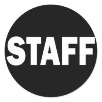 STAFF - WHITE ROUND STICKERS