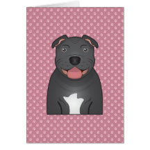 Staffordshire Bull Terrier Cartoon Cards
