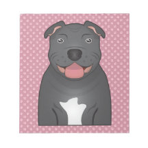 Staffordshire Bull Terrier Cartoon Notepads