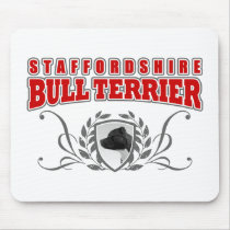 Staffordshire Bull Terrier COA red text Mouse Pads