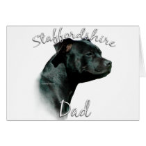Staffordshire Bull Terrier Dad 2 Greeting Card