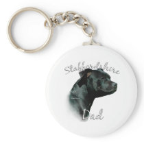 Staffordshire Bull Terrier Dad 2 Keychains