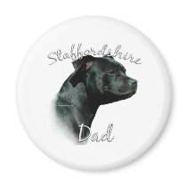 Staffordshire Bull Terrier Dad 2 Refrigerator Magnet
