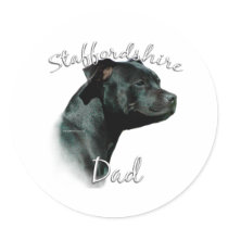Staffordshire Bull Terrier Dad 2 Stickers