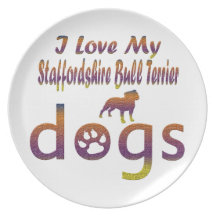 Staffordshire Bull Terrier designs Plate