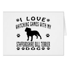 Staffordshire Bull Terrier Dog Design Card