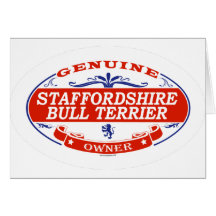 STAFFORDSHIRE BULL TERRIER_ GREETING CARD