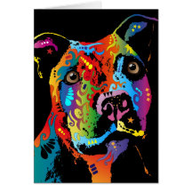 Staffordshire Bull Terrier Greeting Card