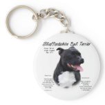 Staffordshire Bull Terrier History Design keychains