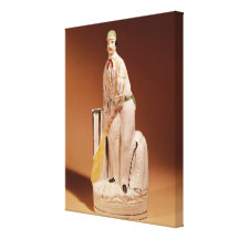 Staffordshire figure of a cricketer, 1865 canvas prints
