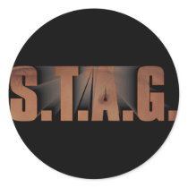 STAG: Always in Style Round Sticker