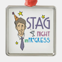 Stag Bachelor Party Ornaments