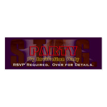 STAG PARTY 0FFICIAL RSVP INVITATION BUSINESS CARD TEMPLATE