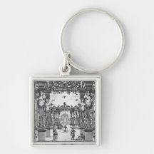 Stage design by Giacomo Torelli  for 'Mirame' Key Chains