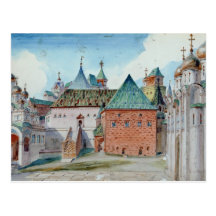 Stage design for Modest Mussorgsky's opera Post Card