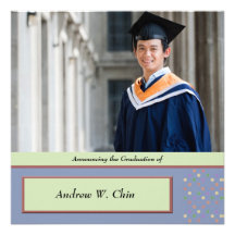Stage Lights Photo Graduation Announcement