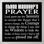 Stage Manager's Prayer posters