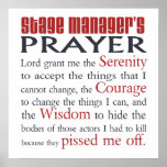 Stage Manager's Prayer posters