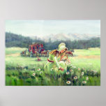 STAGECOACH & FLOWERS by SHARON SHARPE posters