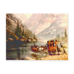 STAGECOACH RIVER CROSSING by SHARON SHARPE postcards