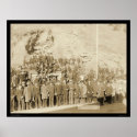 Stagecoach Surrounded by People SD 1890 posters