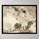 Stagecoaches Travelling Mountain Road SD 1889 posters
