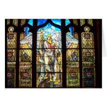 Stain Glass Angel Greeting Card