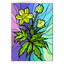 Stain Glass Daisy Card