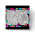 Stain glass frame template button