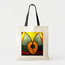 Stain Glass Leaf Tote Bags