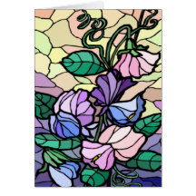 Stain Glass Lily Of The Field Card