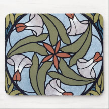 Stain Glass Swirly Pattern Mousepad