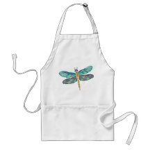 Stained Glass & Abalone Shell Dragonfly Aprons