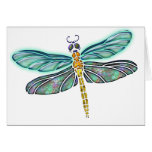Stained Glass & Abalone Shell Dragonfly Cards