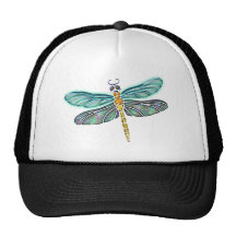 Stained Glass & Abalone Shell Dragonfly Hats