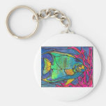 Stained Glass Angel Fish Key Chains