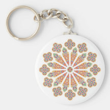 Stained Glass basic button key chain
