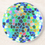 Stained Glass Blue : Artistic Signature Graphics Beverage Coaster