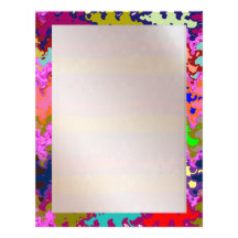 Stained Glass Blue : Artistic Signature Graphics Personalized Letterhead