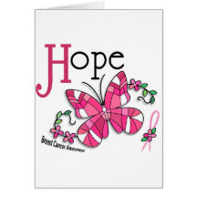 Stained Glass Butterfly 1 Breast Cancer Card