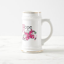 Stained Glass Butterfly 1 Breast Cancer Coffee Mug