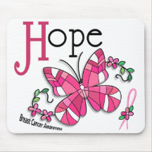 Stained Glass Butterfly 1 Breast Cancer Mouse Pad
