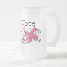 Stained Glass Butterfly 1 Breast Cancer Mugs