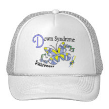 Stained Glass Butterfly 2 Down Syndrome Mesh Hats
