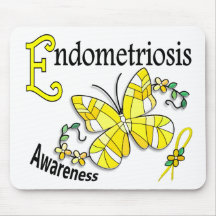 Stained Glass Butterfly 2 Endometriosis Mousepad