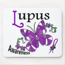Stained Glass Butterfly 2 Lupus Mouse Pads