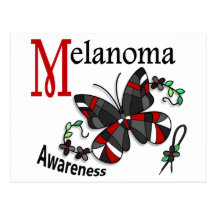 Stained Glass Butterfly 2 Melanoma Postcards